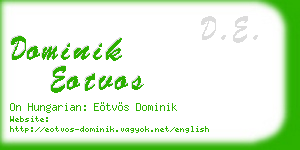 dominik eotvos business card